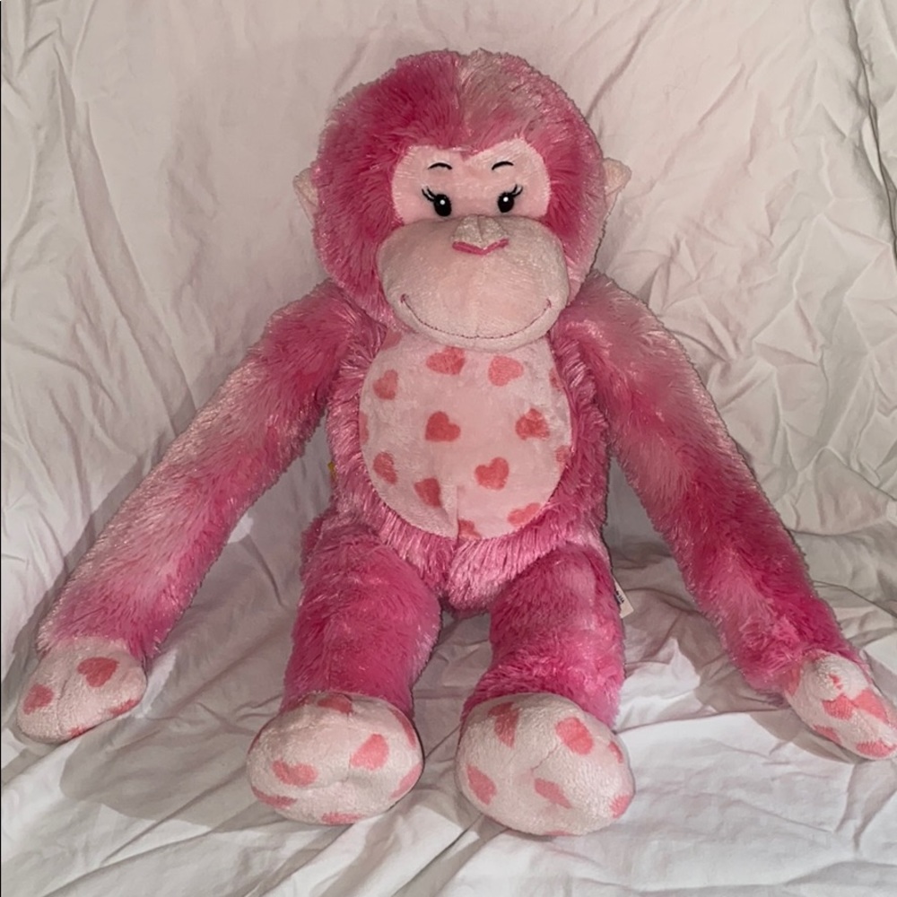 Pink Hearts Monkey Build-a-Bear
